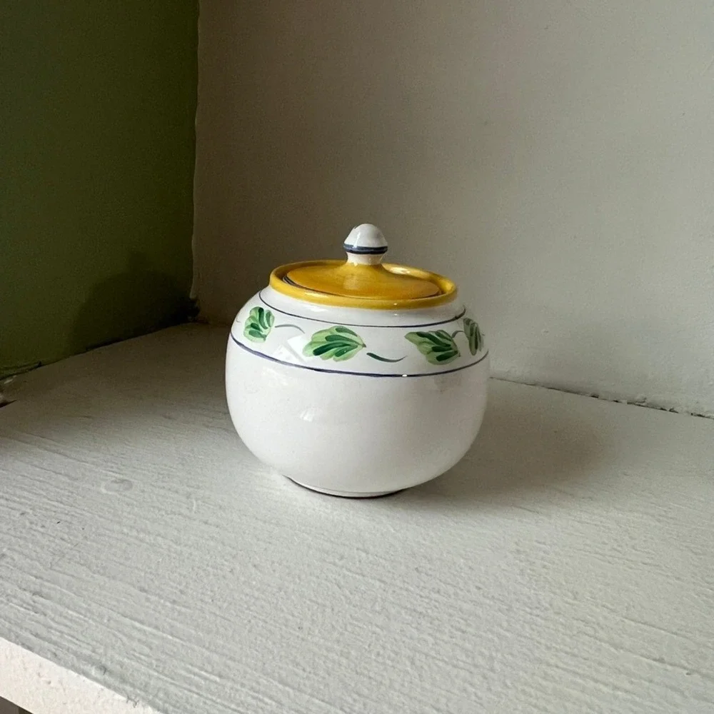 Herend Village Pottery Creamer & Sugar- Crispin- Elizabeth Barrett Roache - 1993